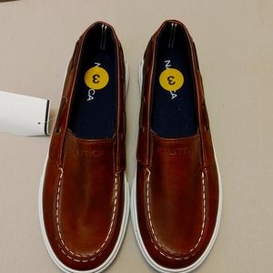 Nautica Boys Youth Size 3 Cognac Loafers